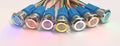 Druckschalter LED beleuchtet - Chrom mit Fassung, verschiedene Farben, 3 V und 5 V - F23110282 - Funduino