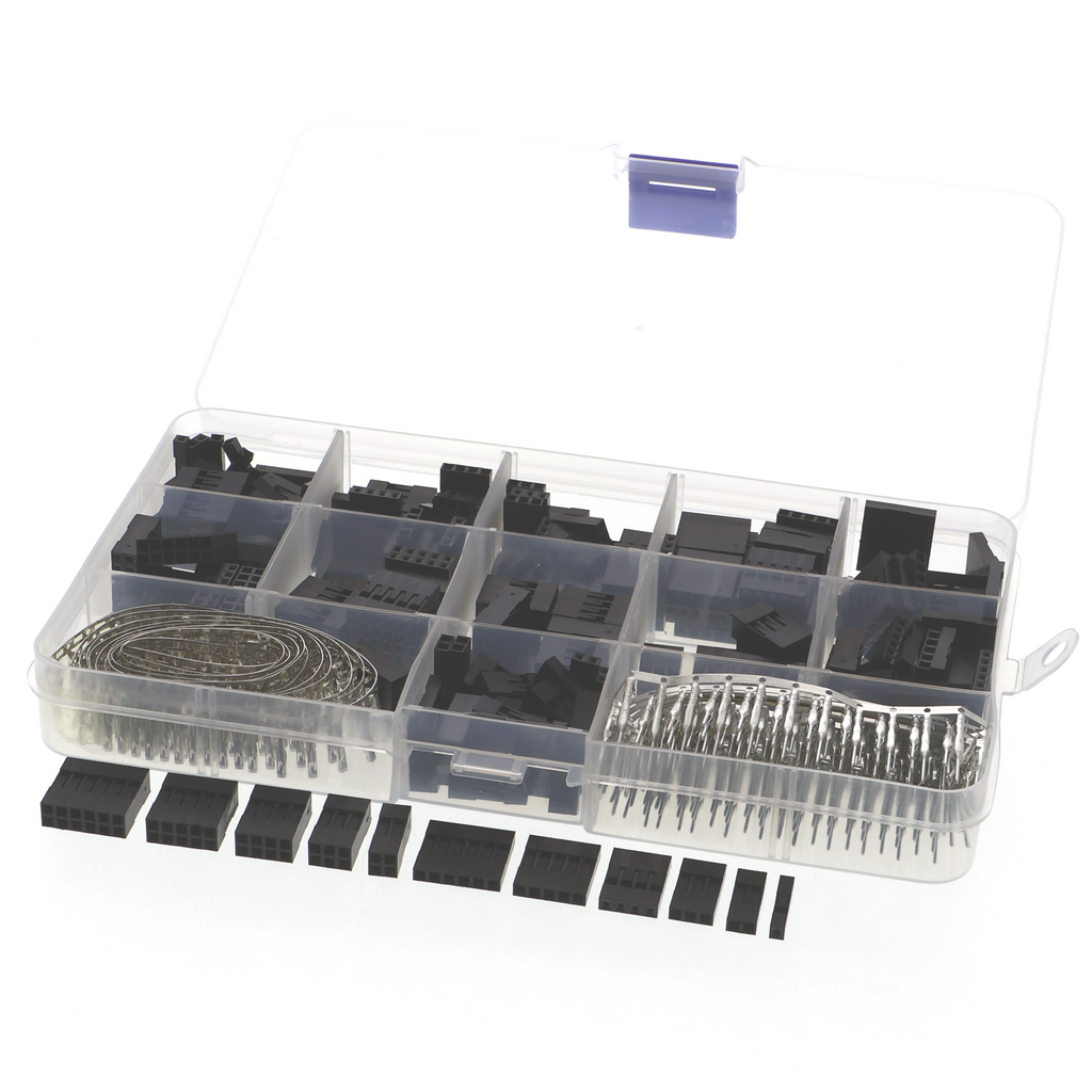 DuPont connector kit 2.54 mm - 620 pieces, male and female connectors