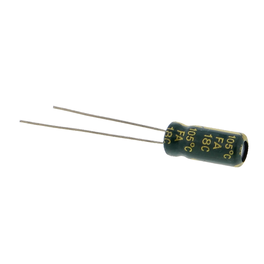Elektrolytkondensator 1 µF - 10 V, bedrahtet