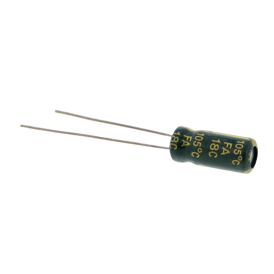Elektrolytkondensator 1 µF - 10 V, bedrahtet