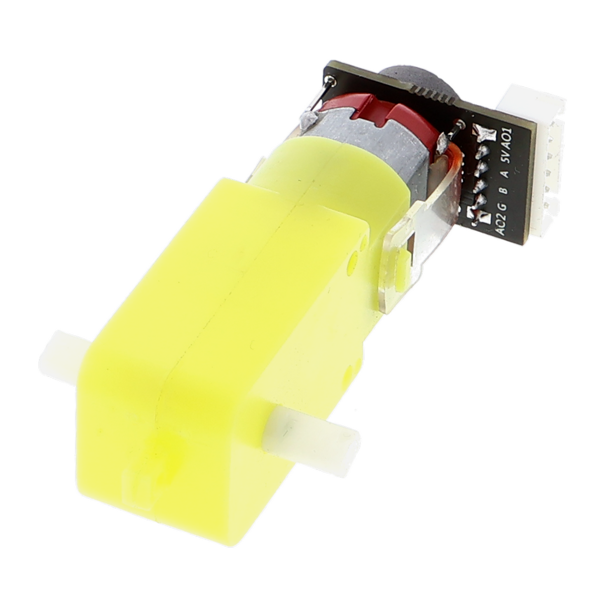 TT gear motor with encoder and wheel - 3-6 V, dual shaft