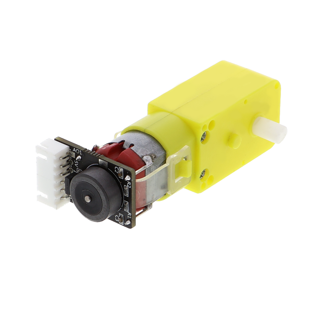Motorreductor eléctrico TT 3V - 6V con encoder y rueda, eje simple