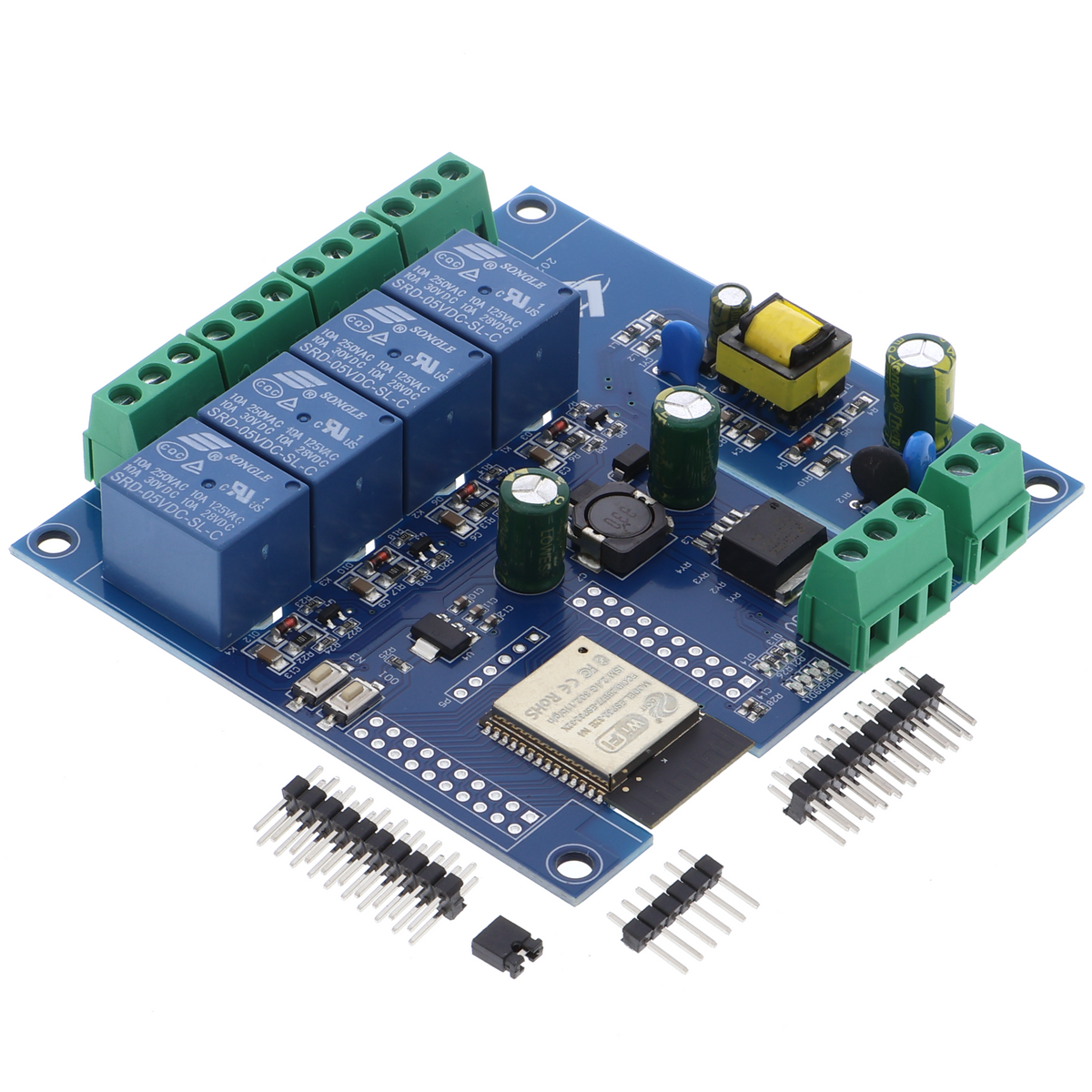 Module relais ESP32 à 4 canaux avec WLAN, Bluetooth et BLE, AC 220 V / DC 5 à 60 V