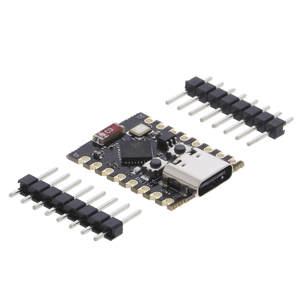 ESP32-C3 Super Mini Mikrocontroller - WLAN, BLE, USB-C, ungelötet