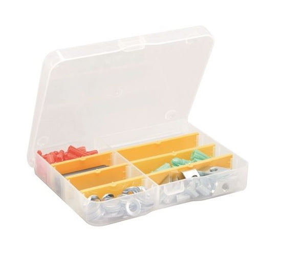 EuroPlus storage box - 2-8 compartments, 175 x 140 x 30 mm, transparent