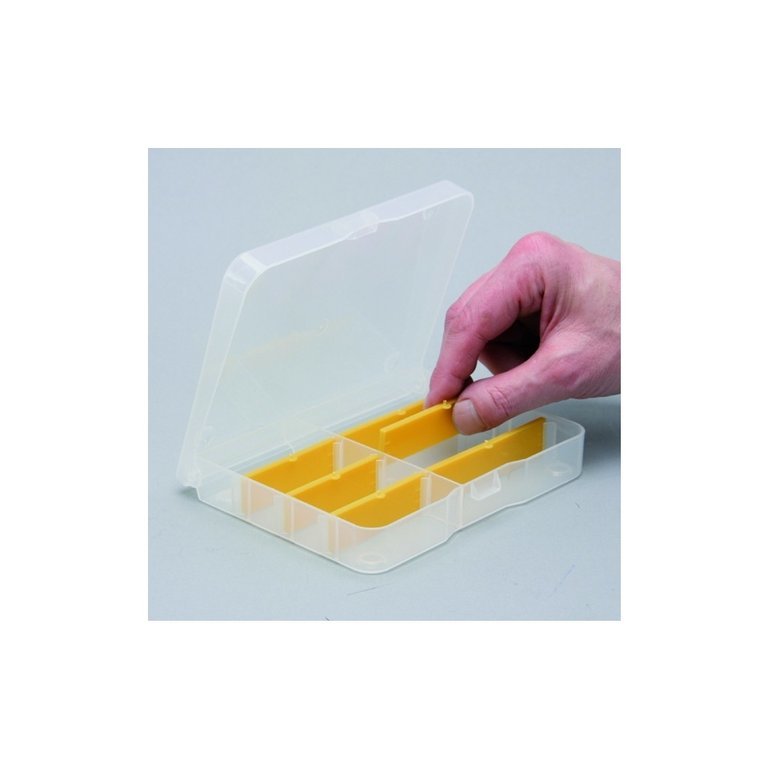 EuroPlus storage box - 2-8 compartments, 175 x 140 x 30 mm, transparent