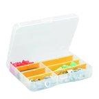 EuroPlus storage box - 2-8 compartments, 175 x 140 x 30 mm, transparent