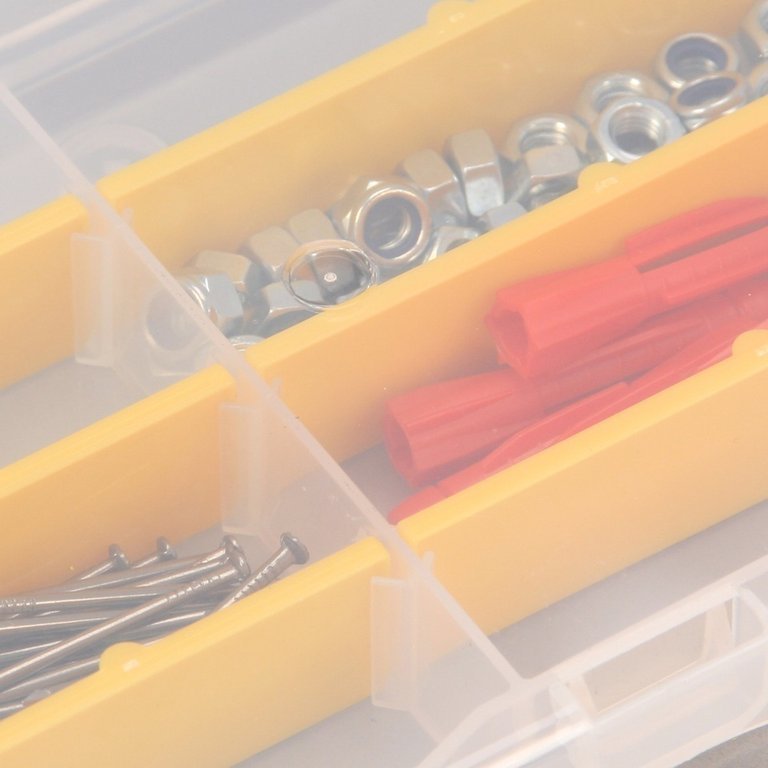 EuroPlus storage box - 2-8 compartments, 175 x 140 x 30 mm, transparent
