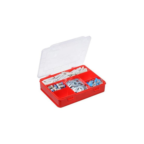 Allit EuroPlus Basic 18/6 storage box - 6 compartments, 180 x 150 x 40 mm, red