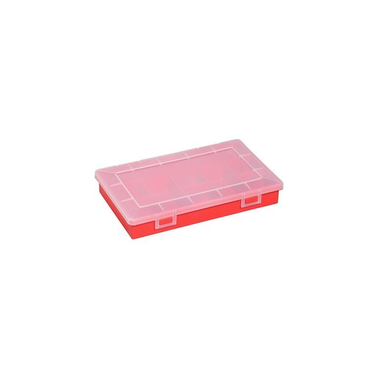 Caja organizadora EuroPlus Basic 29/9 - 9 compartimentos, 290 x 185 x 46 mm, roja