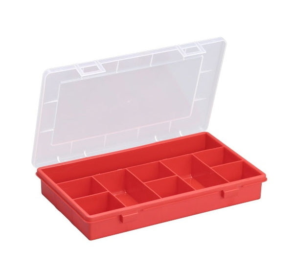 Cassetta assortimento EuroPlus Basic 29/9 - 9 scomparti, 290 x 185 x 46 mm, rossa
