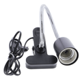 Tischlampe E27 - Schwanenhals, Klemmfuß, mit Schalter