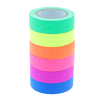 Fluorescerende tape - 15 mm, 6 kleuren per set