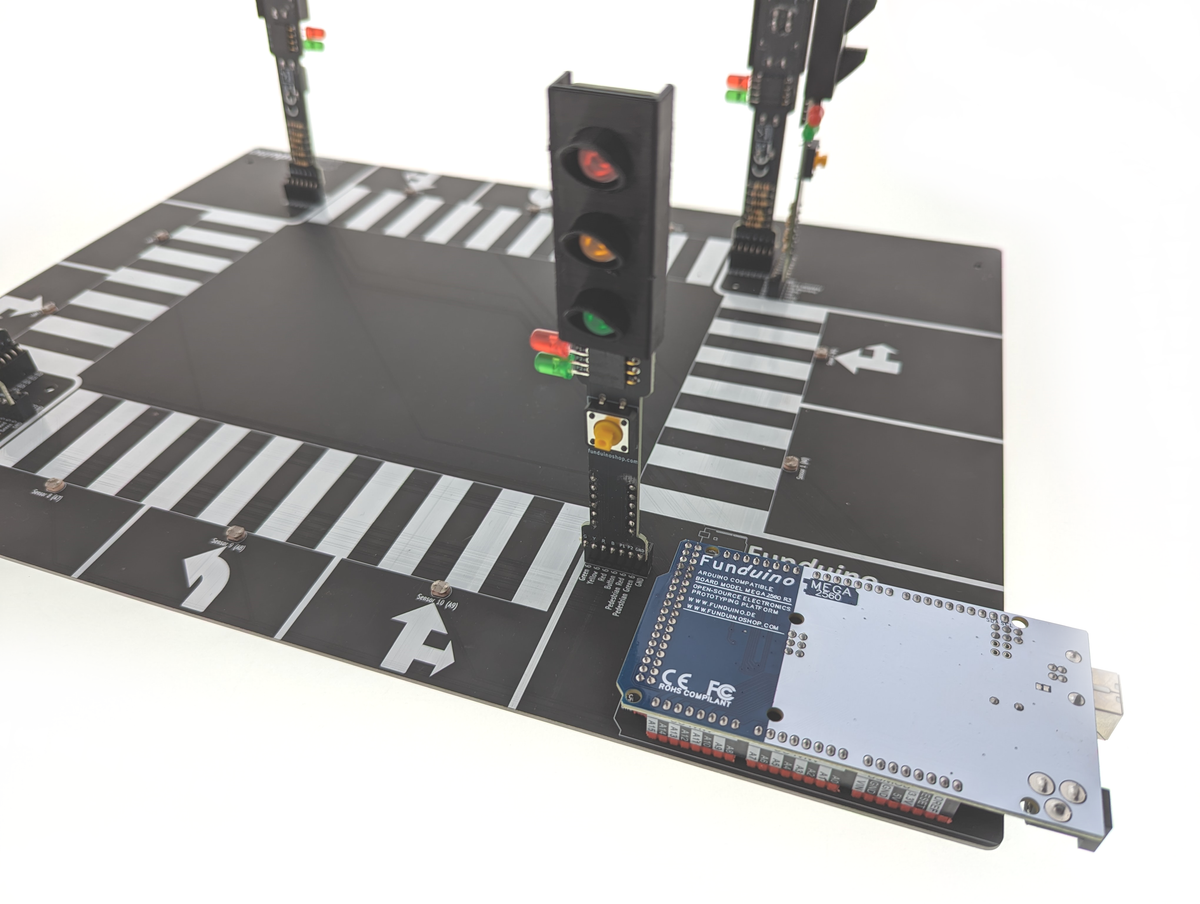 Funduino Ampelkreuzung - 12 LEDs, Aufsteckmodul für MEGA 2560 R3