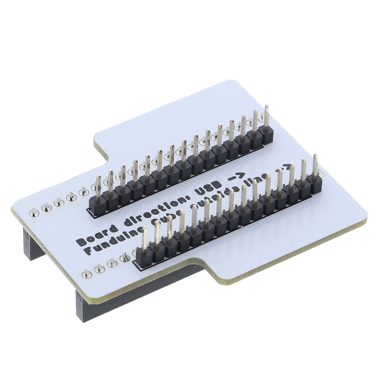 Funduino Cube adapter board for ESP32 - solderless plug contacts