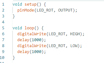 Esempio di codice C++ nell’Arduino IDE
