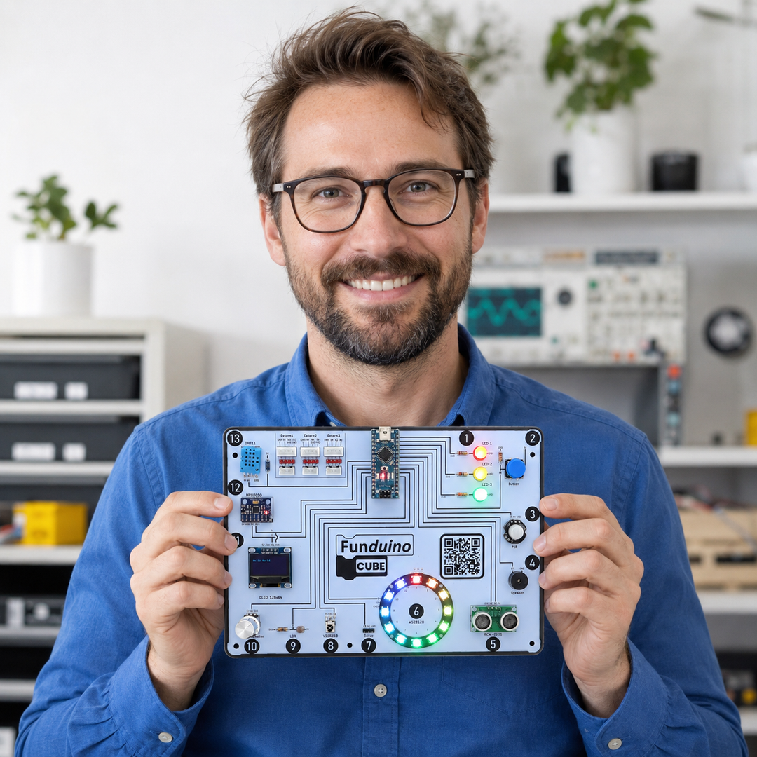 Maker con il Funduino Cube in officina