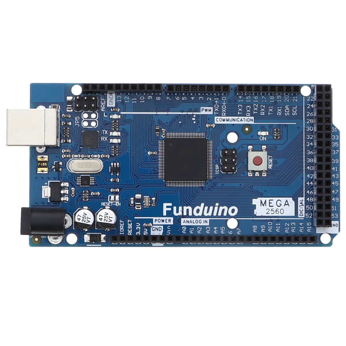 Funduino MEGA 2560 R3-microcontroller - compatibel met Arduino