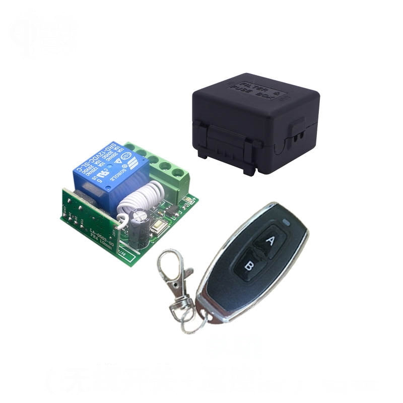 Télécommande radio + module récepteur, relais 1 canal 12V inclus, 433 MHz