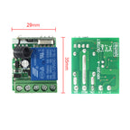 Télécommande radio + module récepteur, relais 1 canal 12V inclus, 433 MHz