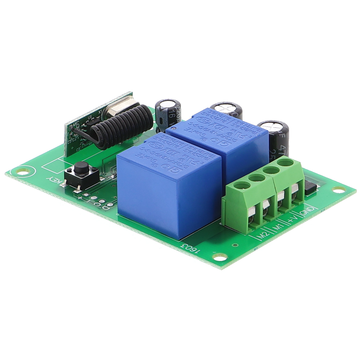 Relais radio - commande de moteur - inversion de polarité - récepteur et télécommande - 12 V, 433 MHz