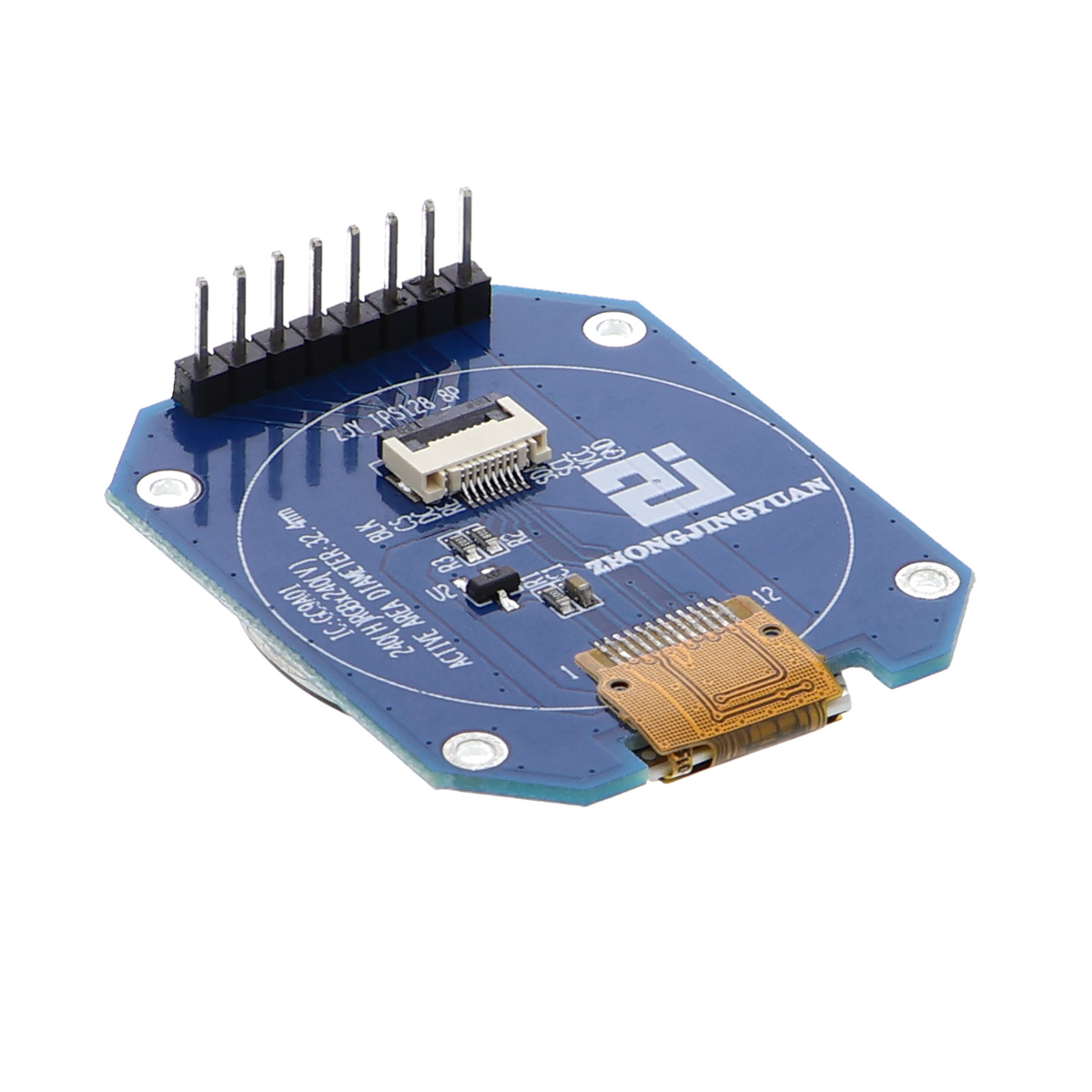 GC9A01 TFT-Display rund 1,28 Zoll - 240x240 Pixel, IPS, SPI