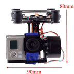 Gimbal a 2 assi / brushless / controllo motore per fotocamera compatibile con DJI Phantom, Walkera ecc. / GoPro