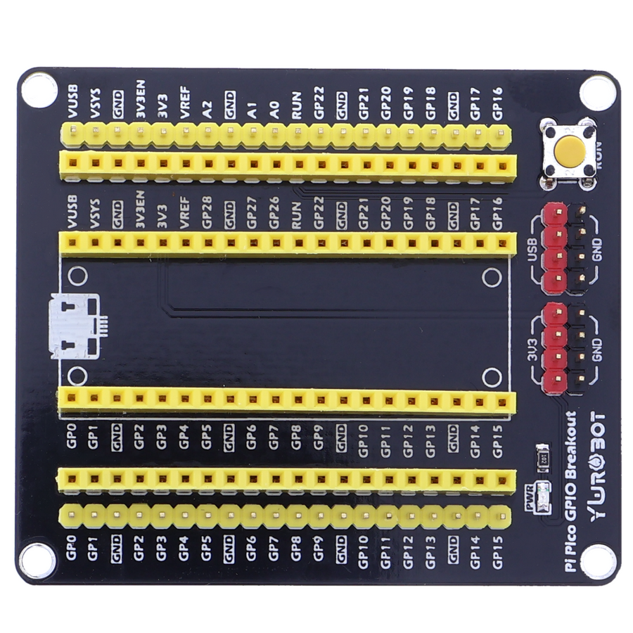Scheda di espansione GPIO con pin header e connettore femmina per Raspberry Pi Pico