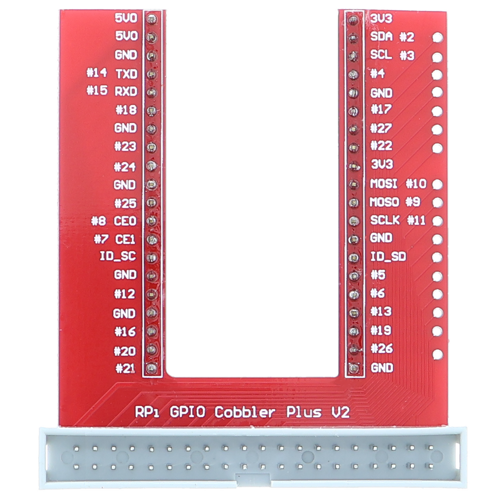 GPIO expansion module U-Type - 40 pins for Raspberry Pi 3, red