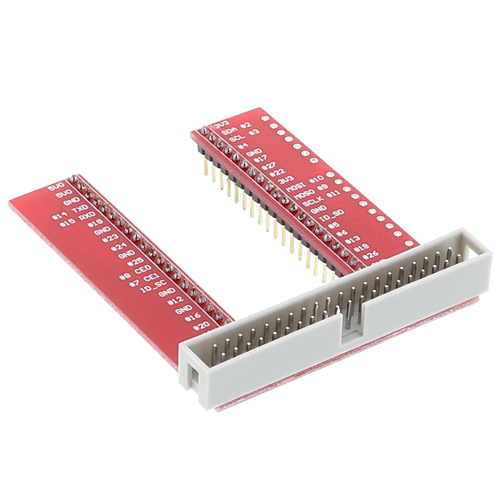 GPIO expansion module U-Type - 40 pins for Raspberry Pi 3, red