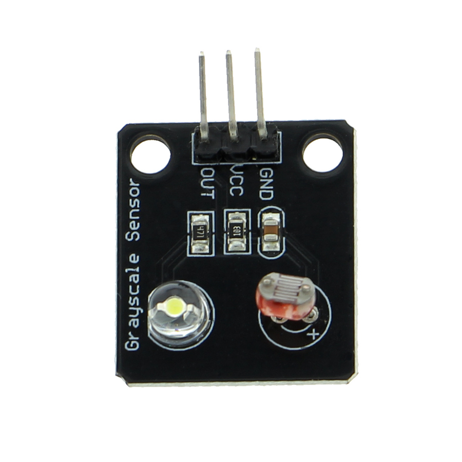 Grijswaardesensor, kleursensor op een breakoutboard
