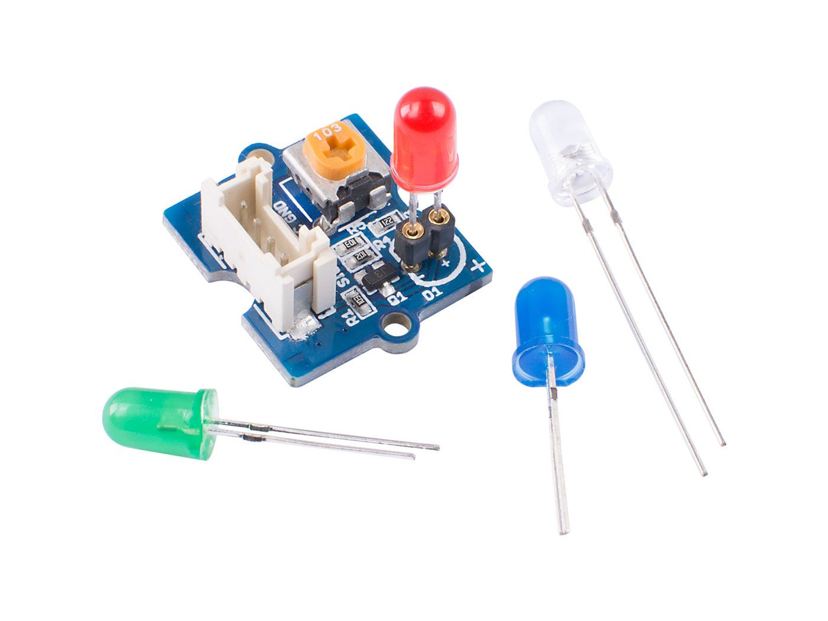 Grove - conjunto de zócalos LED (rojo, verde, azul, blanco) intercambiables