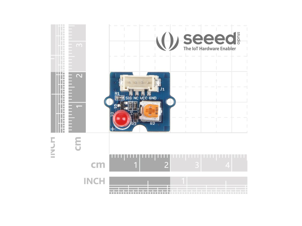 Grove - LED rosso - Kit portalampada LED 1.3
