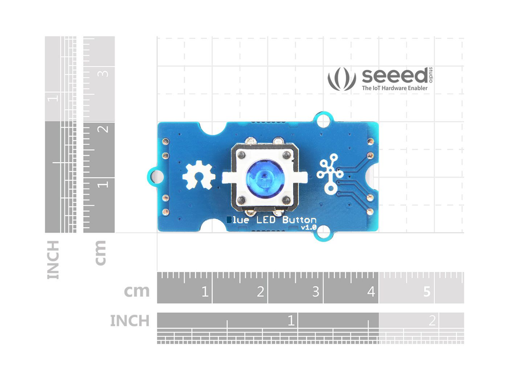 Grove LED-Taster blau - digitale Schnittstelle, 3,3-5 V