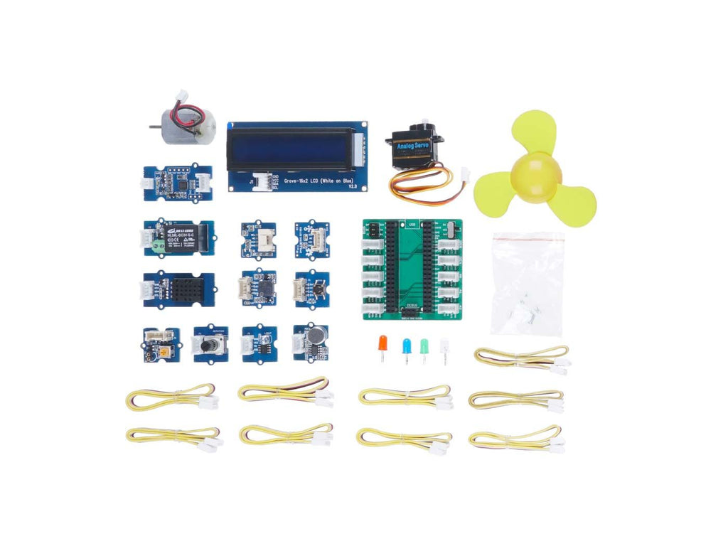Grove Starter Kit for Raspberry Pi Pico - shield, sensors, display
