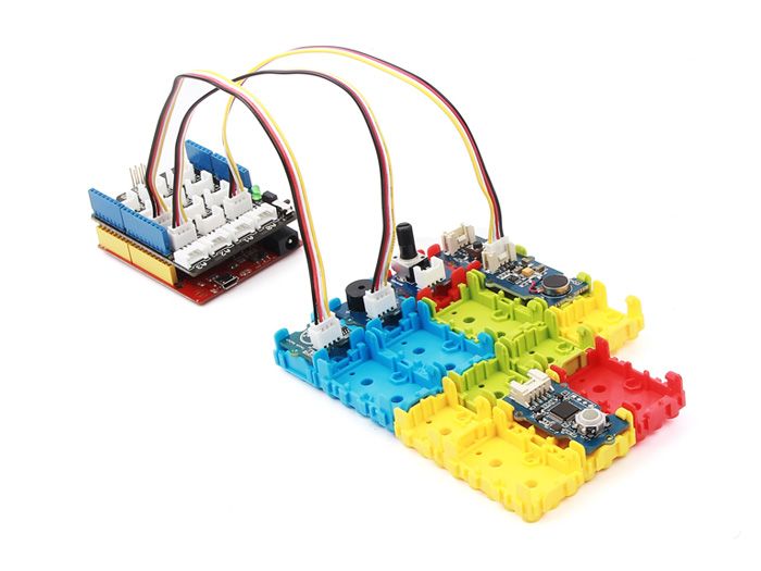 Grove Wrapper 1x2 - red module housing, 4 pieces