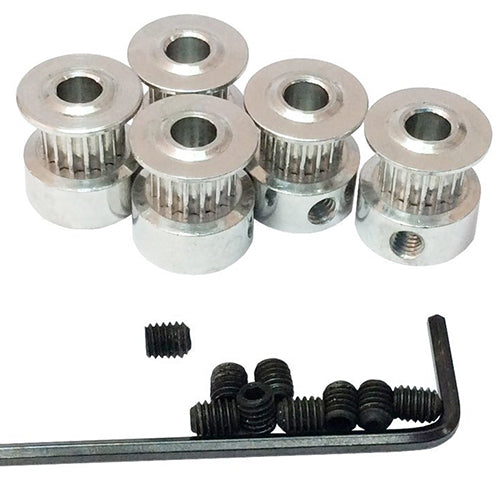Polea dentada GT2 de 36 dientes - orificio de 5 mm, aluminio