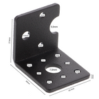 Mounting bracket for TT gear motor - aluminum, black anodized