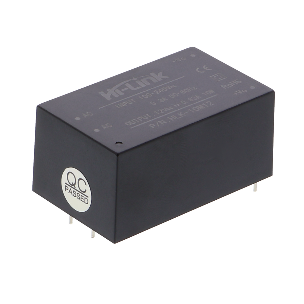 HI-Link HLK-10M12 power supply - 230 V to 12 V, 10 W, DIN rail