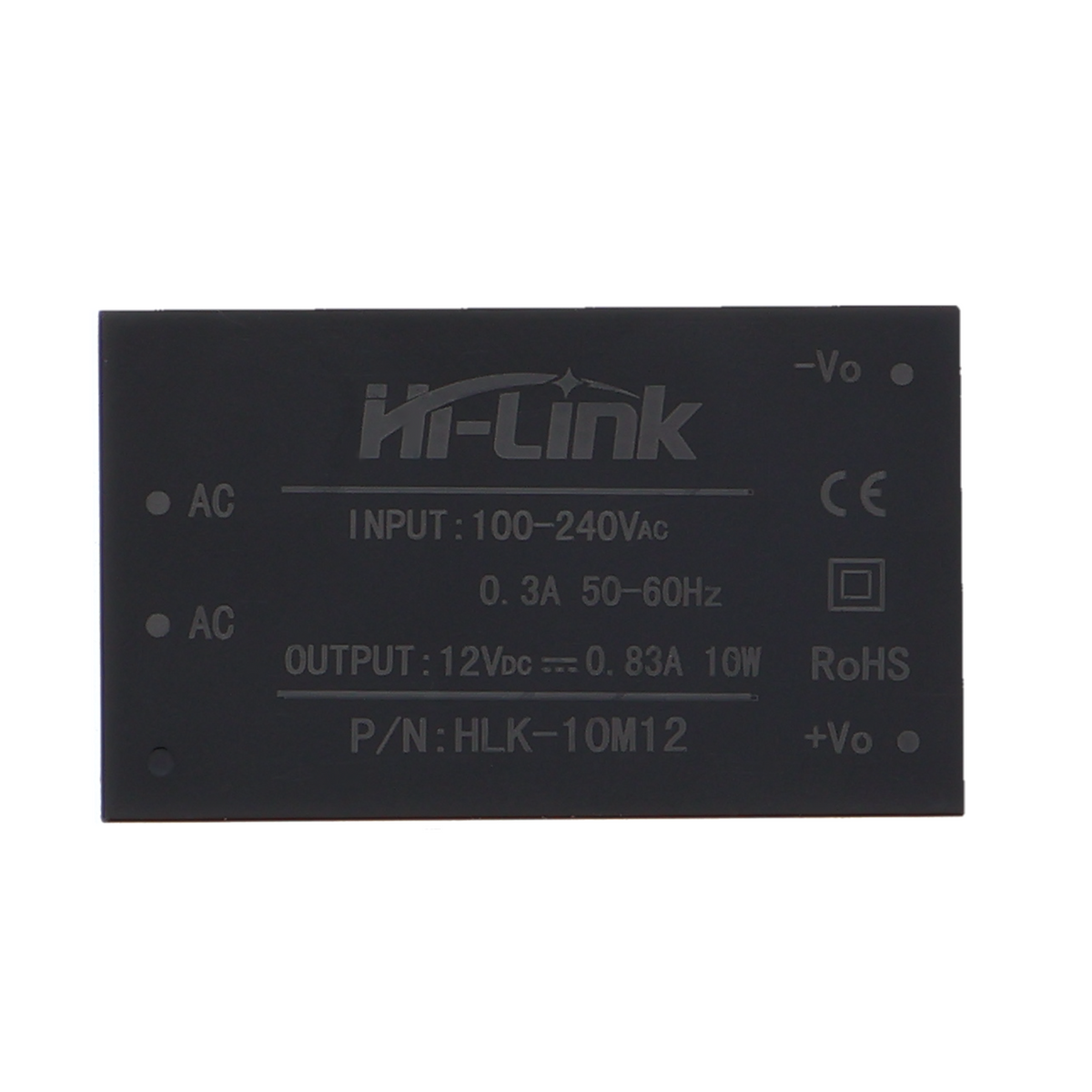 HI-Link HLK-10M12 power supply - 230 V to 12 V, 10 W, DIN rail