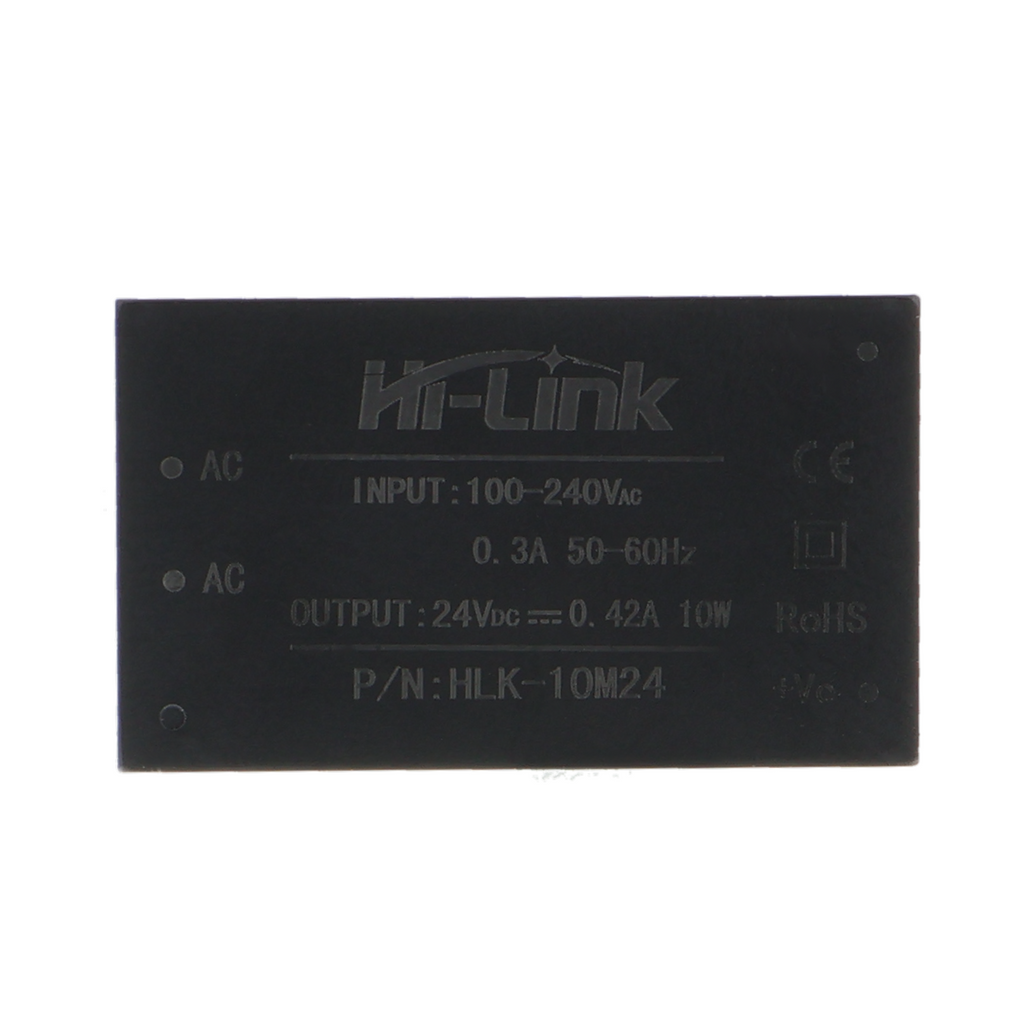 HI-Link HLK-10M24 power supply - 230 V to 24 V, DIN rail