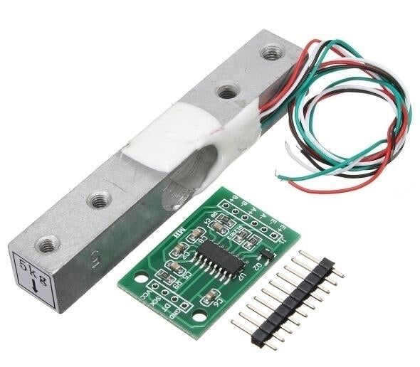 HX711AD Load Sensor - 3 kg load cell, 24-bit ADC, 5 V
