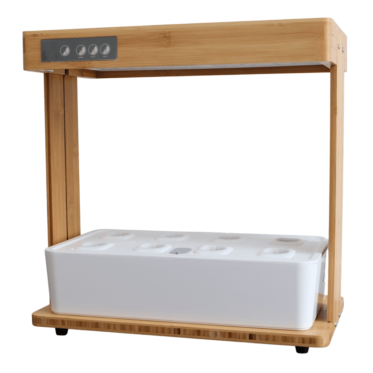 Hydroponik-System 8 Pflanzlöcher - 30 W LED, 3,5 L Tank, Bambus - F25110748 - Funduino