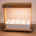 Hydroponik-System 8 Pflanzlöcher - 30 W LED, 3,5 L Tank, Bambus