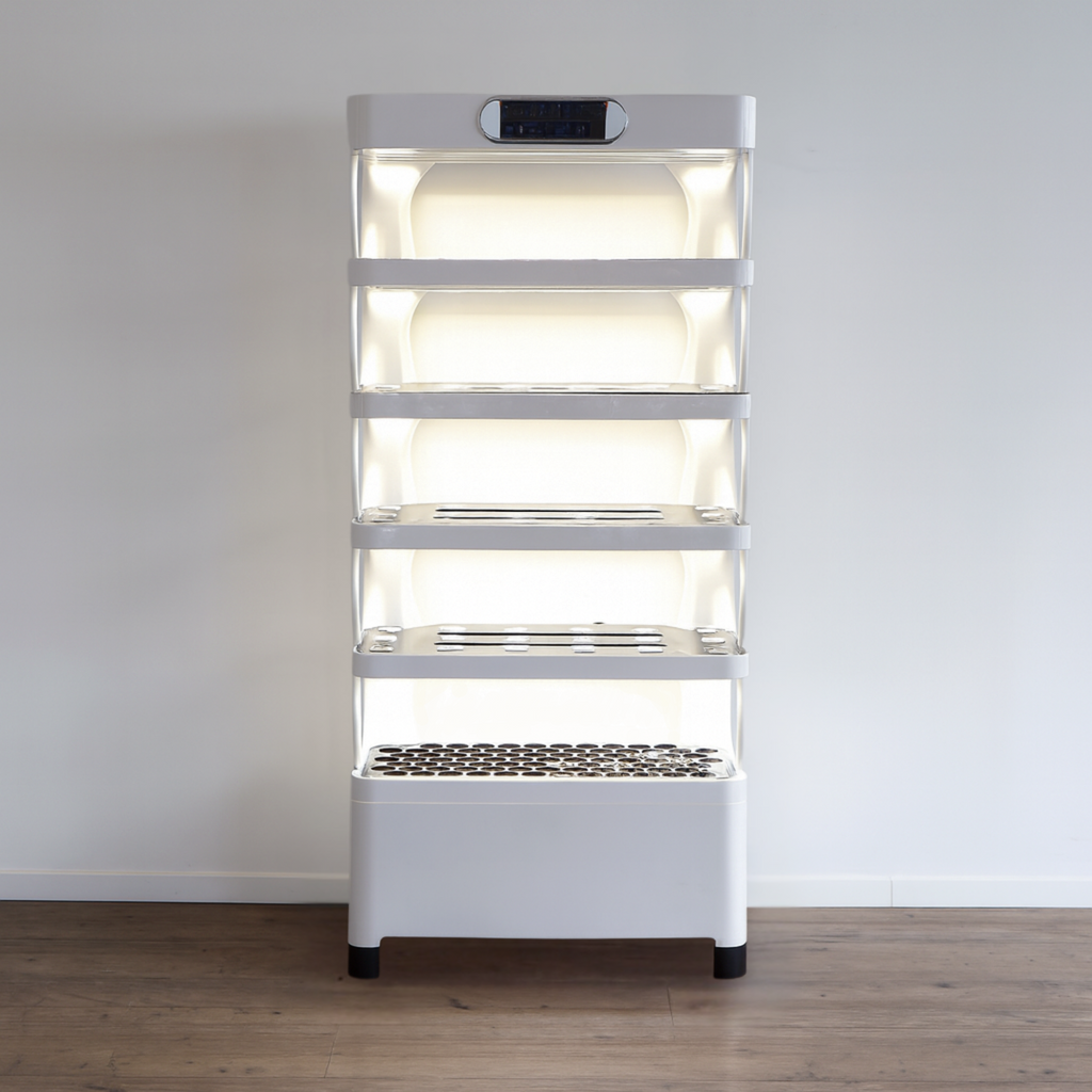 Hydroponiksystem - 157 Pflanzlöcher, LED-Wachstumslicht