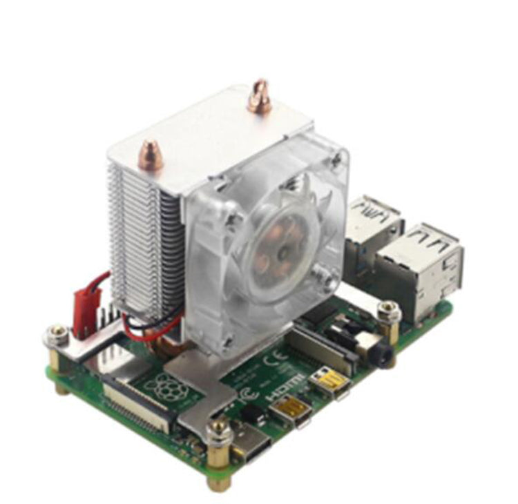 Ventola CPU ICE Tower per Raspberry Pi 4, con illuminazione RGB
