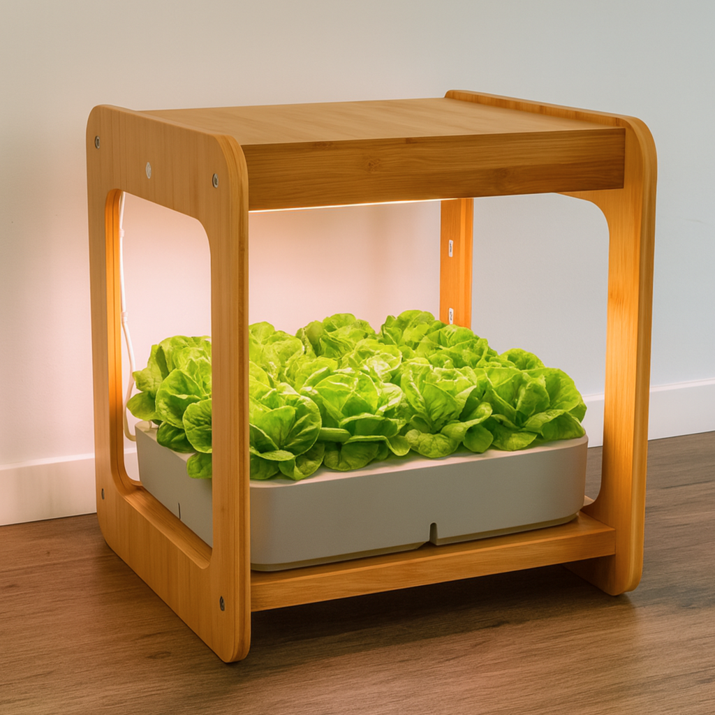 Hydroponik System Indoor - 12 Pflanzlöcher, 24 W LED Vollspektrum