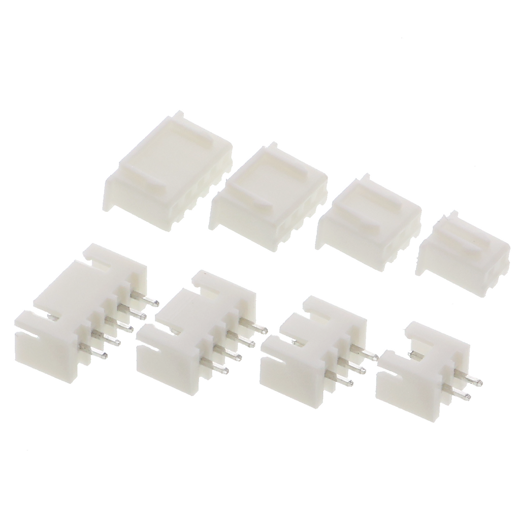 JST Steckerkit - 230 Teile, 2P bis 5P, Raster 2,54 mm