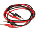 Cable con conectores banana de 4 mm - 1 m, rojo y negro