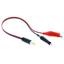 Alligator clip cable - DC barrel plug 5.5 x 2.1 mm, 30 cm